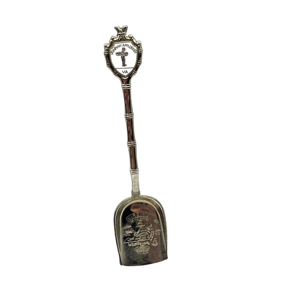 Virginia Souvenir Spoon With Johnny Appleseed Design & Engraved Landmarks B115